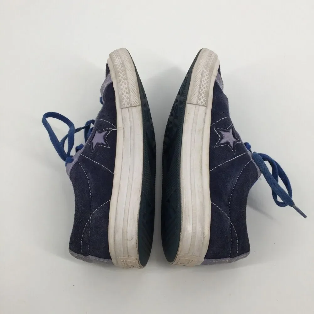 Converse One Star Carnival Low Top Eclipse Sneakers 5 Big Kid 7.5 W Blue Suede